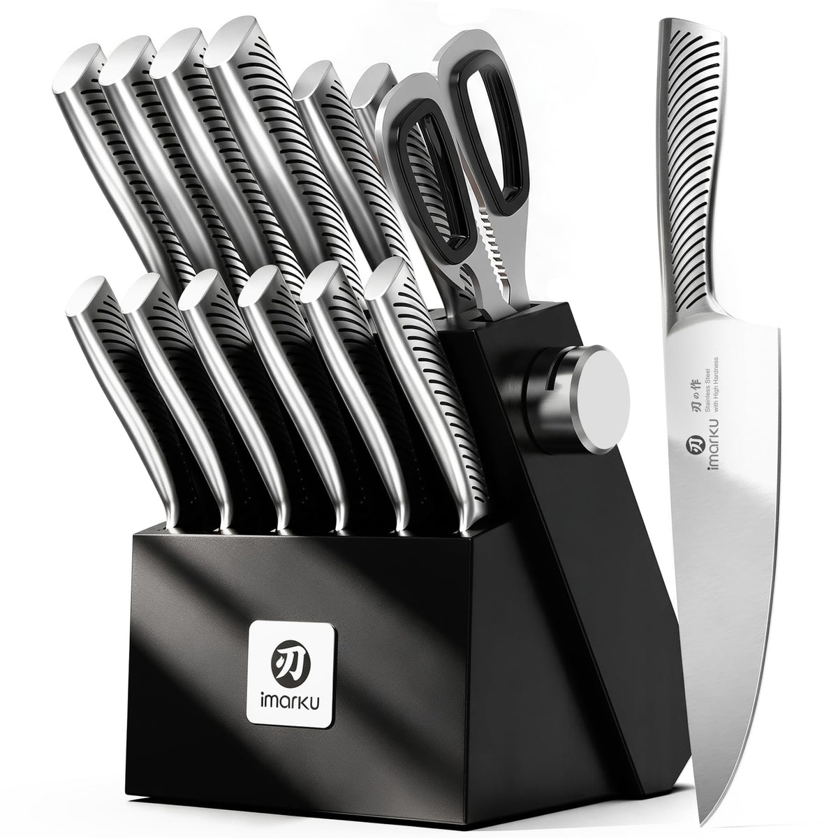 Imarku 14-Piece Japanese Gyutou Stainless Steel Kitchen Knife Set