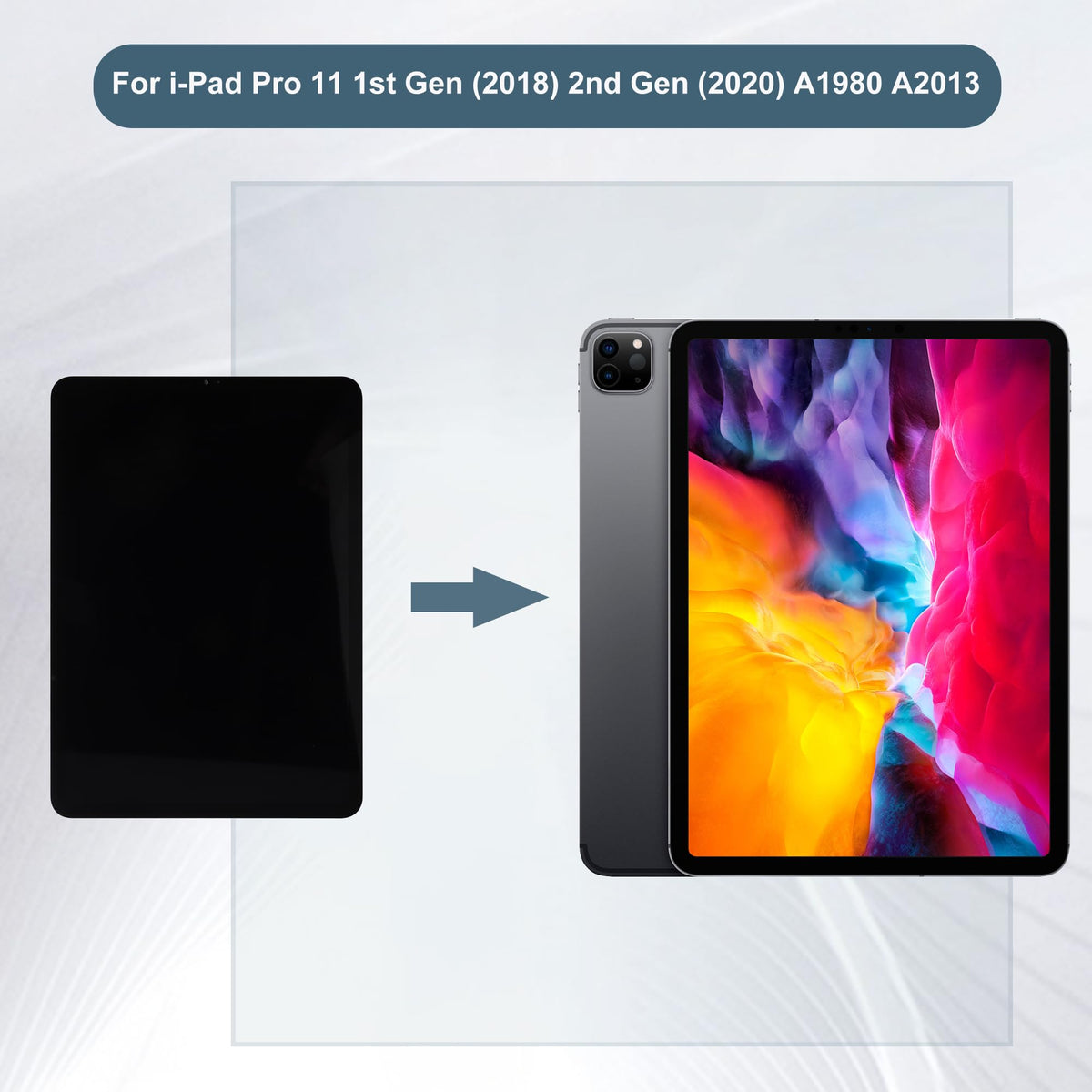 LCD Digital Display Compatible with iPad Pro 11 1st Gen (2018) 2nd Gen (2020) A1980 A2013 A1934 A1979 A2068 A2230 A2228 A2231 11" LCD Display Touch Screen Assembly with Tools