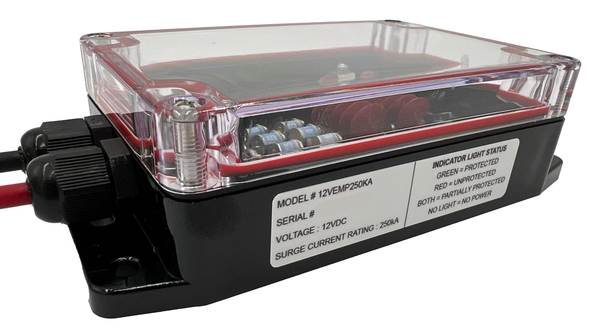 Bad Wolf EMP Defender 12V Vehicle Surge Protector with 250kA Surge Current Rating 12VEMP250KA