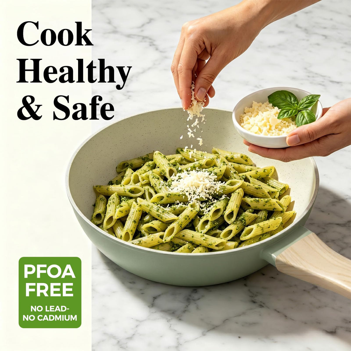 Pots and Pans Set Nonstick, Umite Chef 31-Piece Induction Cookware & Bakeware Set with Frying Pans, Saucepan, Grill Pan, Baking Sheet & Utensils, PFOA-Free Kitchen Starter Set (Sage Green)