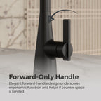 Pfister Exemplar Kitchen Faucet with Pull Down Sprayer Single Handle High Arc Matte Black Kitchen Sink Faucet NSF Certified Spot Defense Finish 1 or 3 Hole F5297EPSDB
