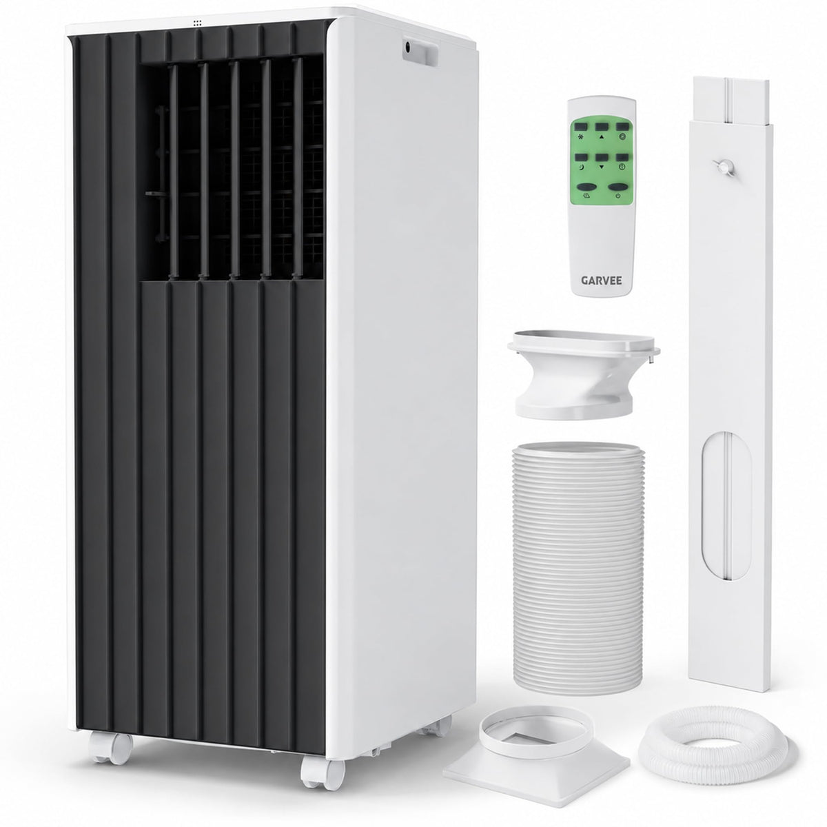 GarveeLife 14000 BTU Portable Air Conditioners, 4-in-1 Indoor AC Unit with Cooling, Dehumidifier, Fan, Follow Me, 24-Hour Timer, Remote Control & Window Kit for Bedroom, Home Office, Apartment,