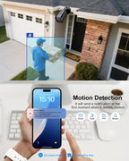 4CH Wired Security Camera System, AIWIXEN DVR with 512GB HDD, 4X 1080P Cam