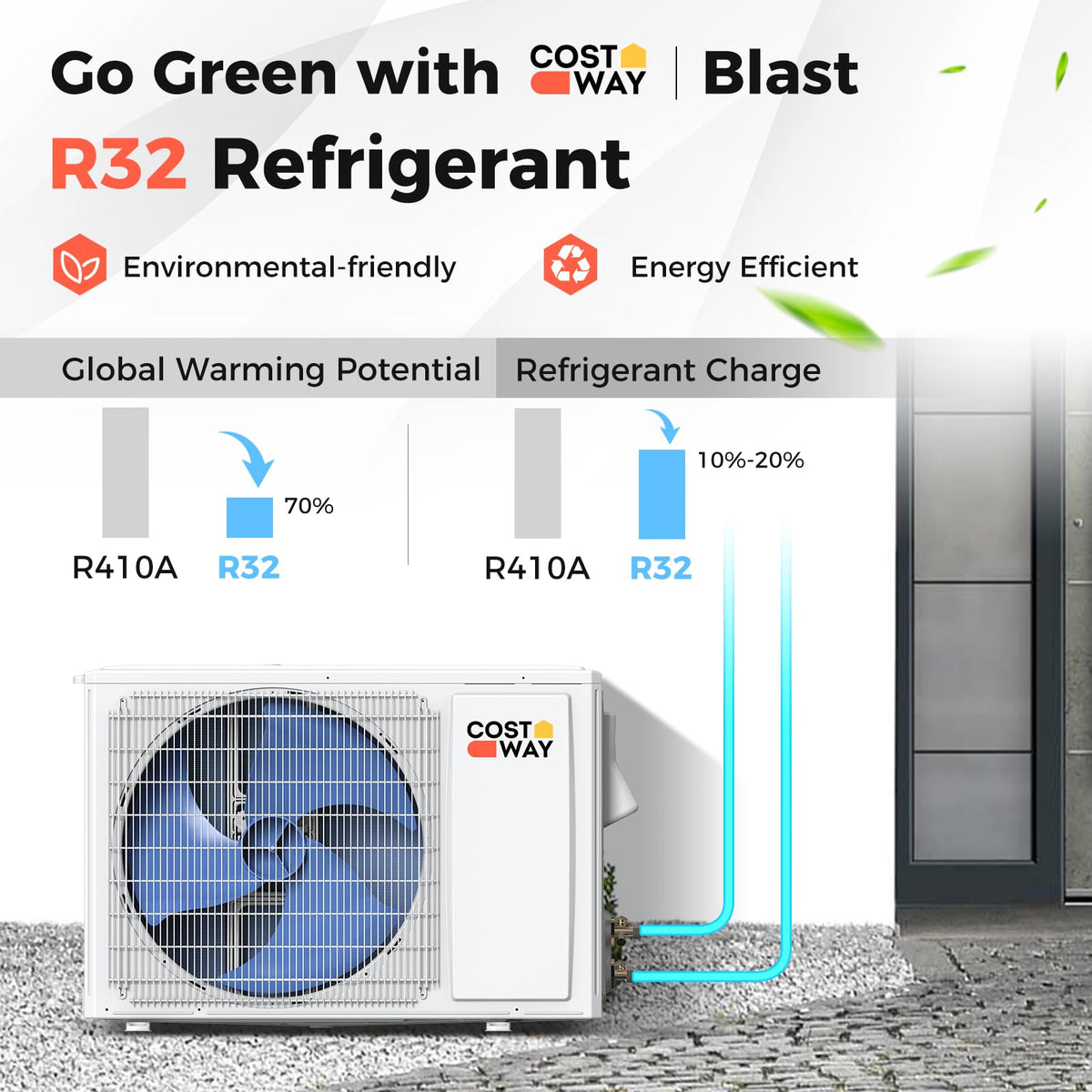 COSTWAY 12000BTU Mini Split Air Conditioner& Heater