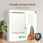 Smart Envi Wi-fi Plug-in Electric Wall Heater - Energy Efficient Smart Heaters for Indoor Use - App Controlled Electric Heater with Thermal Shut Off Switch - Compatible with Alexa & Google Home