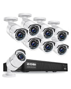 ZOSI 3K Lite Wired Security Camera System, 4 X 2MP Bullet Cameras, NO HDD