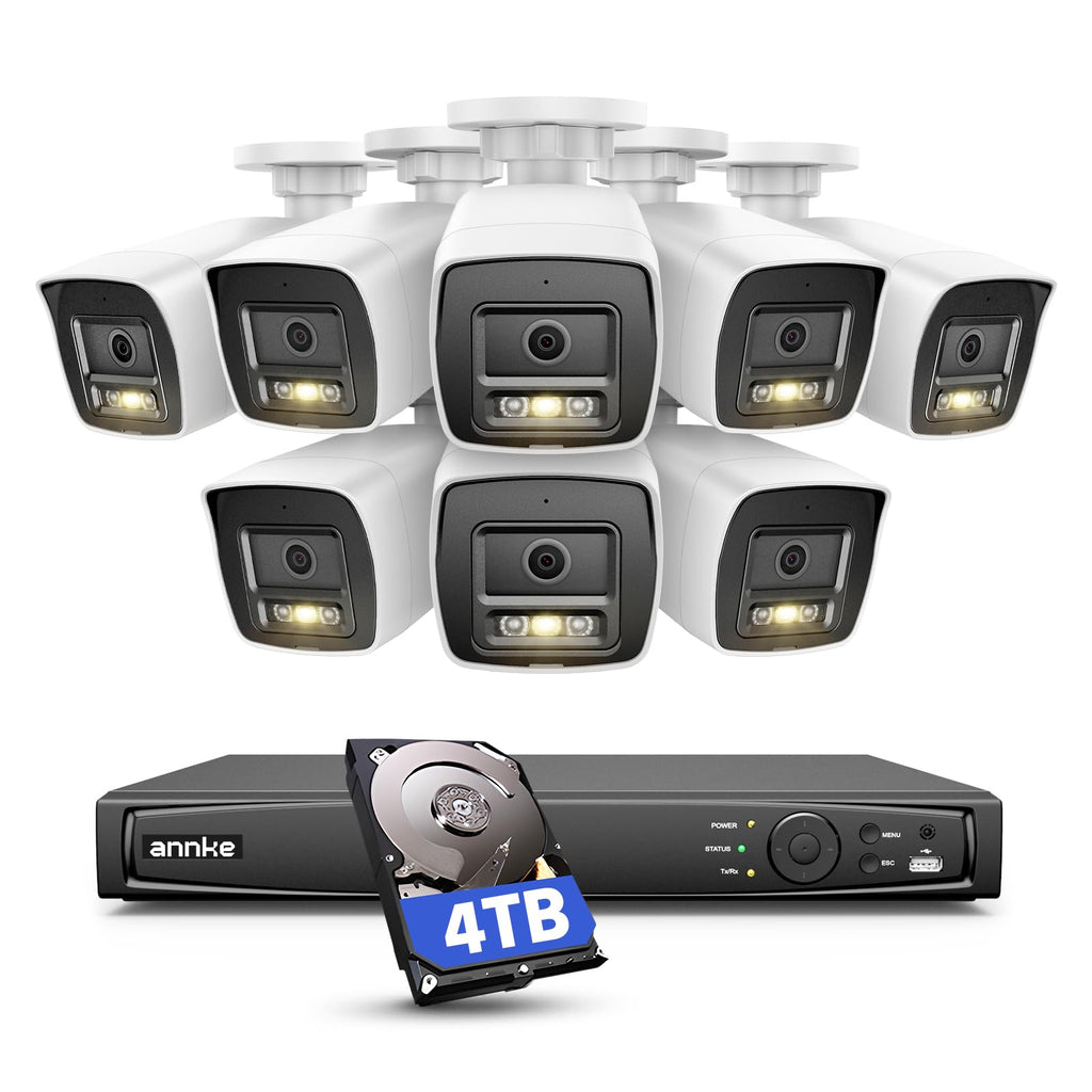 ANNKE 16 Channel Security Camera System 12MP PoE, Smart Dual Light, 4TB HDD