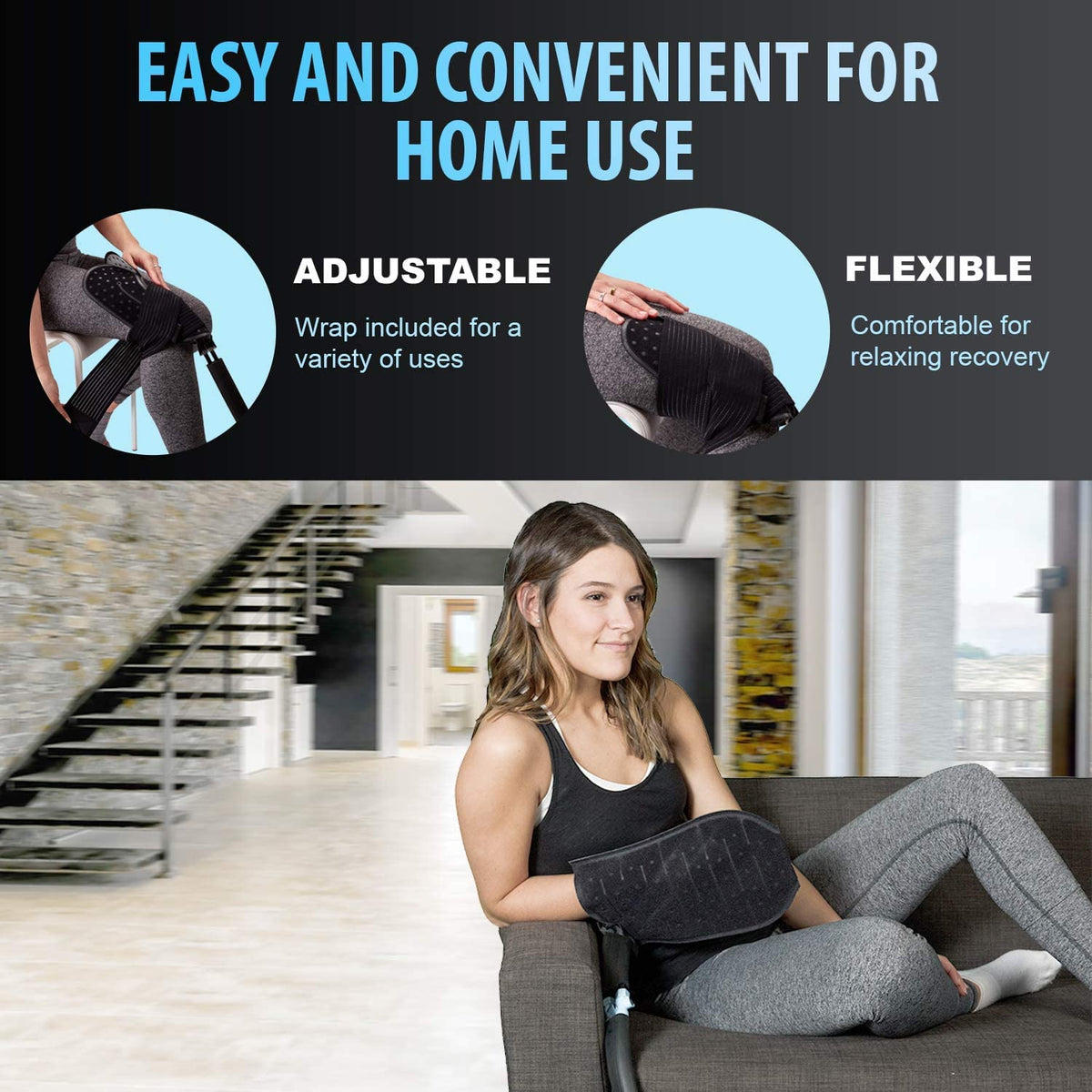 Cold Water Therapy and Hot Water Therapy System - Circulating Personal Heat/Cooling Device by Aqua Relief (ARS w/Back Pad)