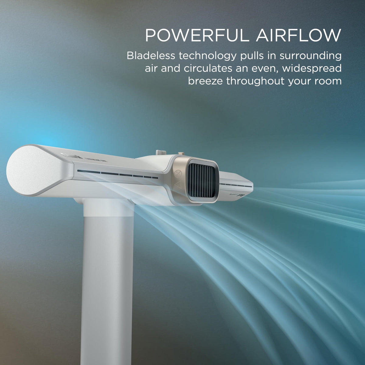 Shark TurboBlade Bladeless Tower Fan + Heat, White, TH205CO