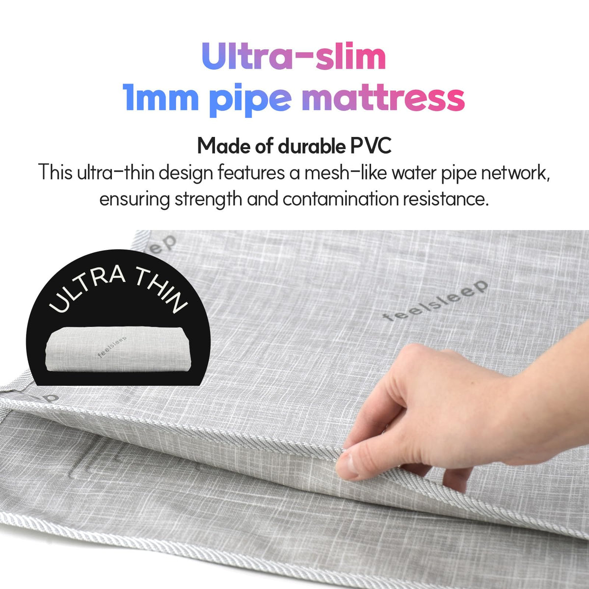 Feelsleep Electric Water Cooling and Heating Mattress Topper – Smart App-Controlled Bed Temperature System 65–115°F, Cool Sleep Pad for Hot Sleepers & Night Sweats, 40" x 76" (Twin Size)