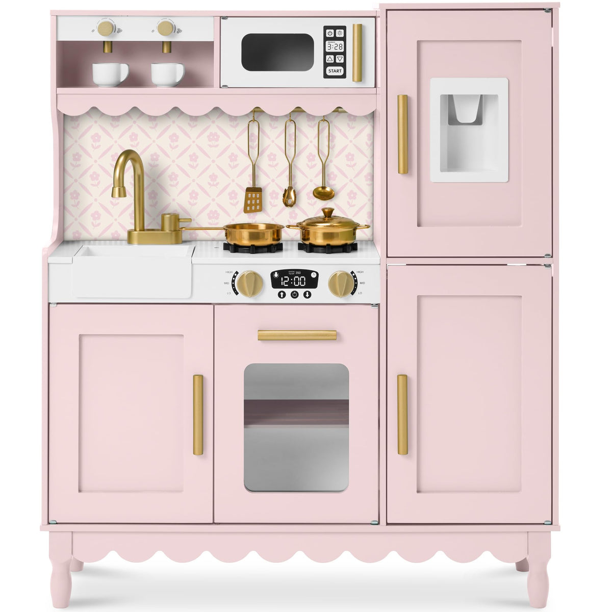 Best Choice Products Deluxe Kids Cottage Play Kitchen for Toddlers, Butter