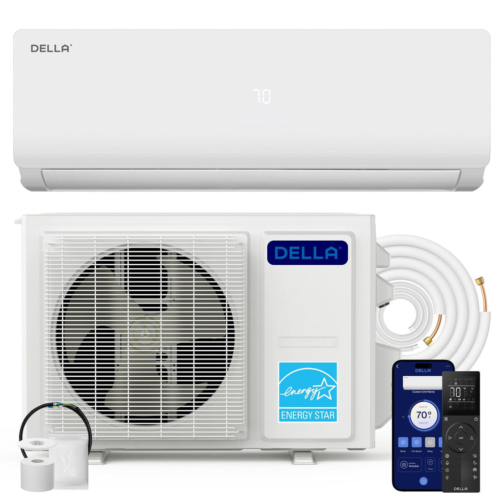 DELLA Vario Series 12000 BTU Mini Split AC,23 SEER2,230V,Energy Efficient