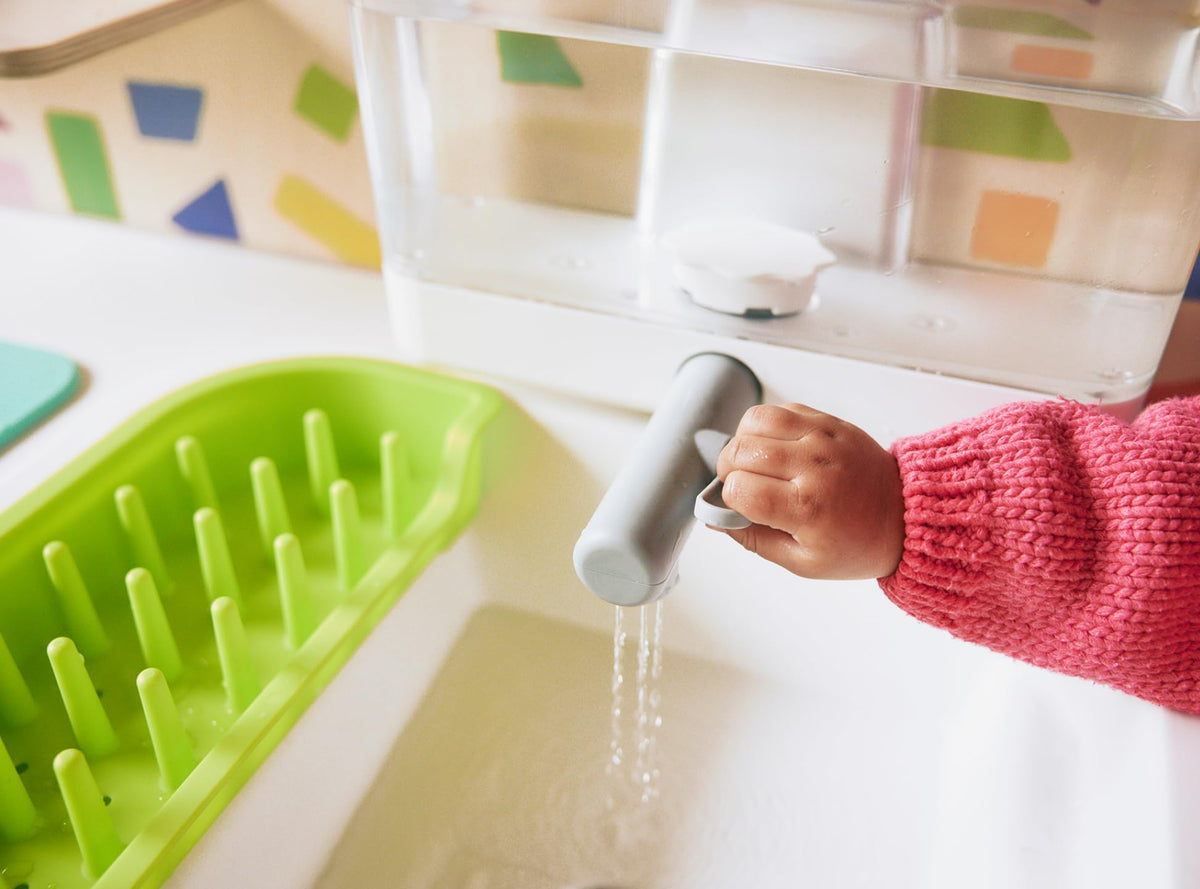 LOVEVERY, The Real Life Play Kitchen with Fresh, Drinkable Running Water, Plus Toddler Recipe Book, Birthday Gift for 18 Months to 5+ Years