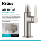 KRAUS Spot Free Stainless Steel Pull Down Kitchen Faucet KPF-2820SFS