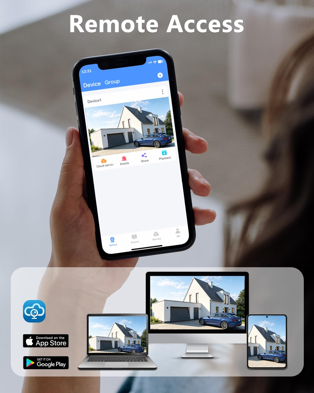4K Wired Security Camera System, CCTV PTZ Surveillance System