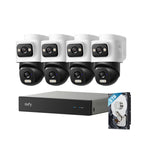 eufy Security NVR System E50,4-Cam Kit,4K Dual-Lens Bullet-PTZ (2TB HDD)