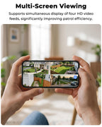 Security Cameras Wireless Outdoor No Monthly Fee, 2 Cam Kit Dual-Lens Solar Security Camera System,128GB Local Storage, IP66, Night Vision,5G&2.4G WiFi 4MP Cameras for Home Security Router Compatible