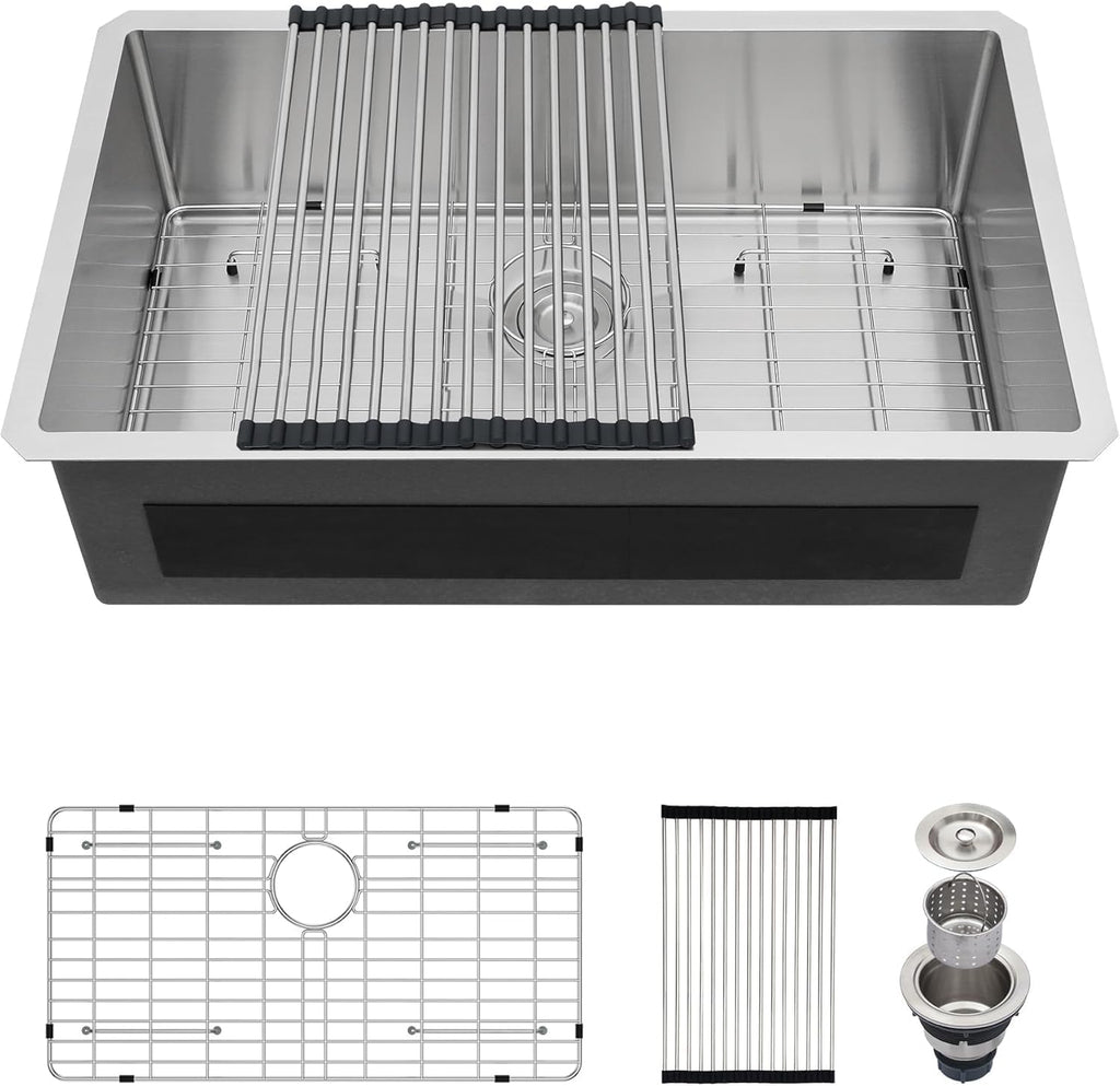 30 Inch Undermount Kitchen Sink Workstation Stainless Steel