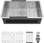 30 Inch Undermount Kitchen Sink Workstation Stainless Steel