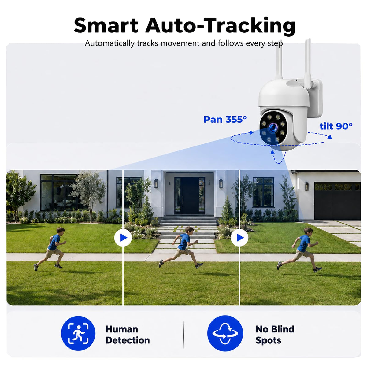 CAMCAMP Wireless Security Camera System with Monitor 8 Outdoor WiFi Cameras