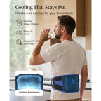 BOB AND BRAD Cordless Heating Pad for Back, Red Light & Cooling Gel Pack