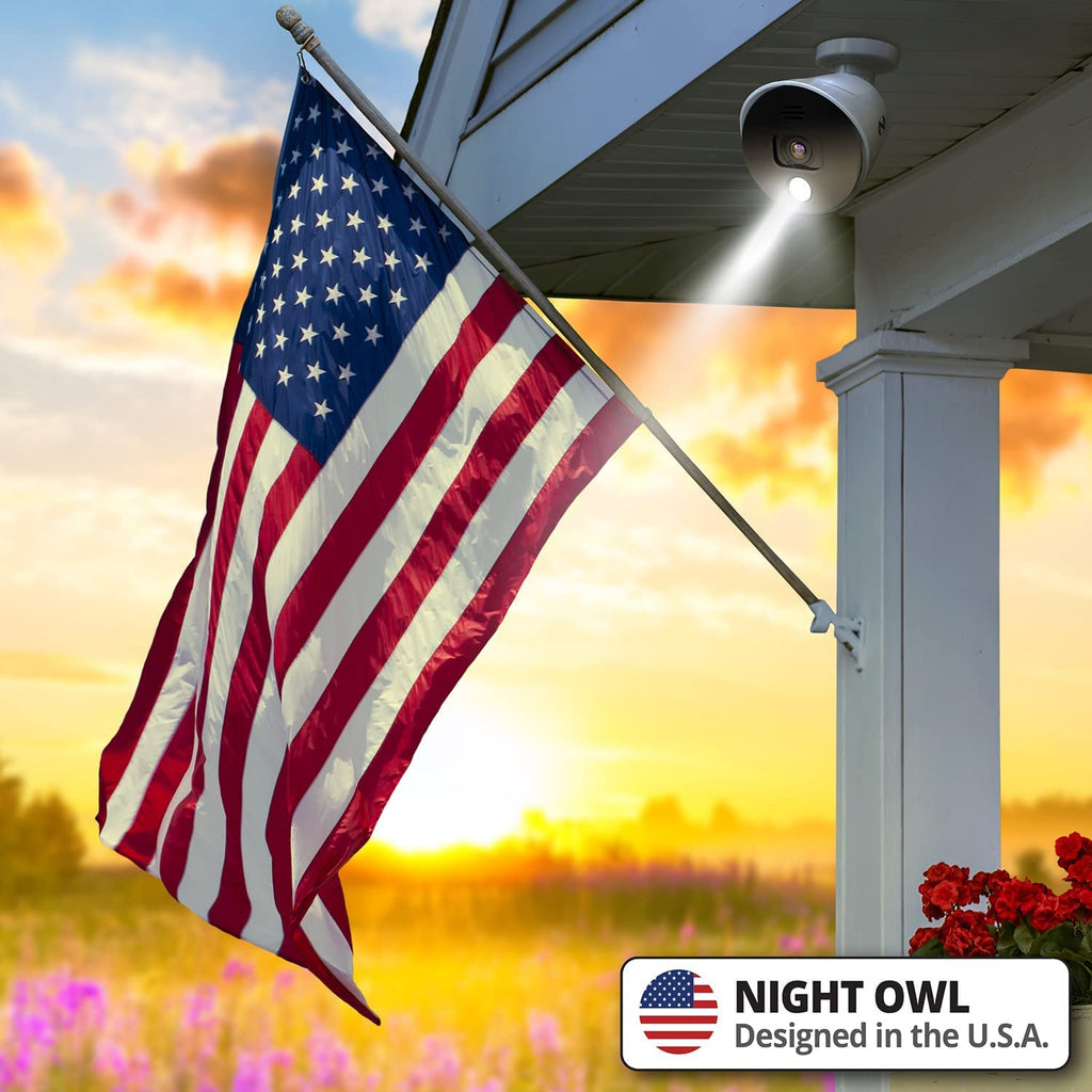 Night Owl 8-Ch Wired DVR System, 4 4K Cams, 1TB HDD, Siren