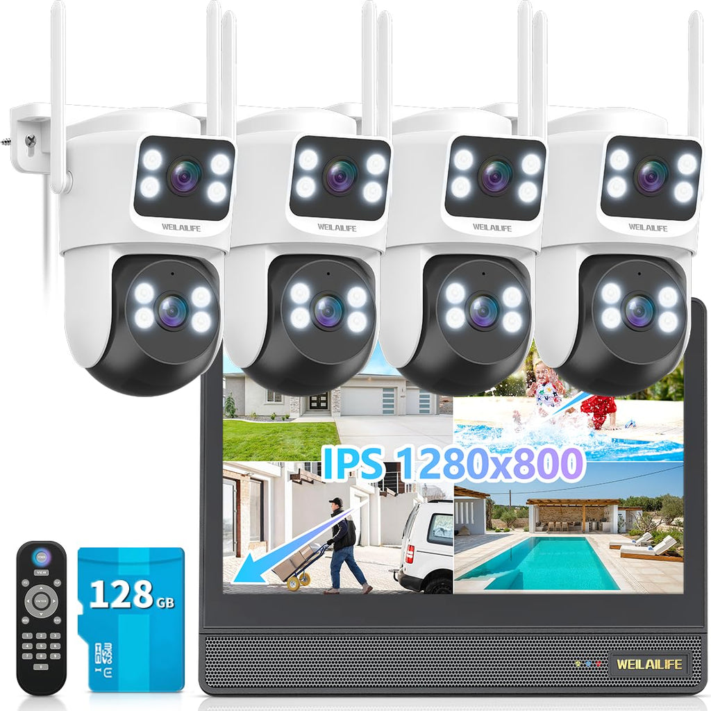All-in-One Outdoor Wireless Security Camera System 4MP PTZ WiFi