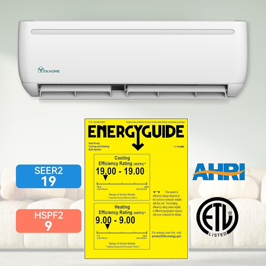 YITAHOME 18000 BTU Mini Split Air Conditioner Heat Pump System, Wifi