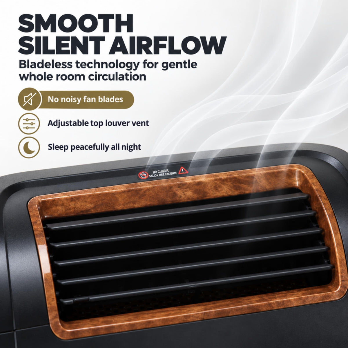 EdenPURE GEN21 Infrared Heater Wall Hugger w/Bladeless Cooling Fan, 1500W