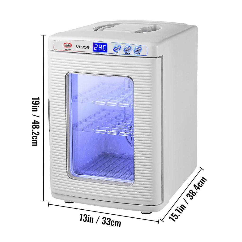 Happybuy White Reptile Incubator 25L Scientific Lab Incubator Digital Incubator Cooling and Heating 5-42°C Reptile Egg Incubator 12V/110V Work for Small Reptiles
