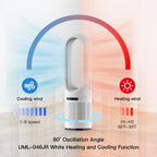 3 IN 1 Tower Fan, 31.5Inch Cooling & Heating Bladeless Fan with HEPA Filter 99.97%, Heater Fan Floor Fan Combo 80° Oscillating with Remote, 8H Timer for Indoor, Bedroom, Home Office Room