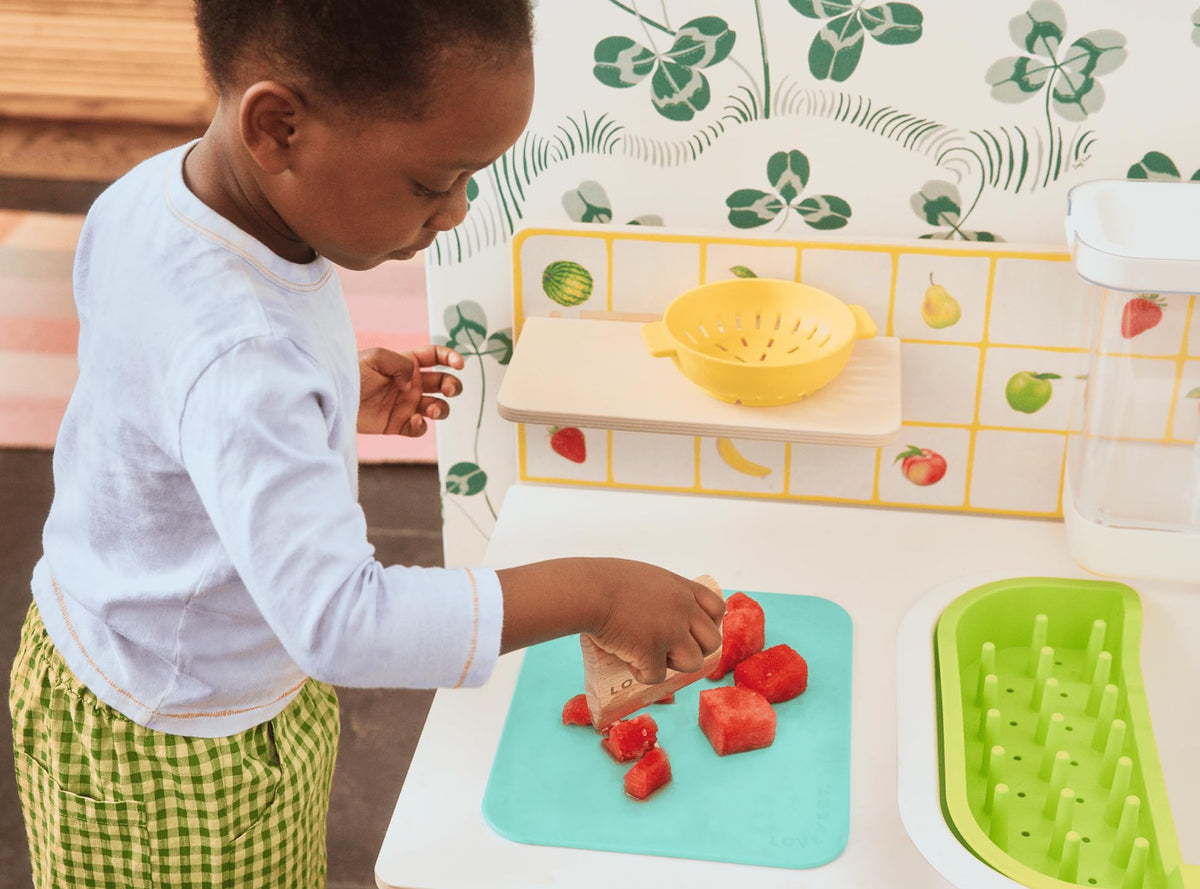 LOVEVERY, The Real Life Play Kitchen with Fresh, Drinkable Running Water, Plus Toddler Recipe Book, Birthday Gift for 18 Months to 5+ Years