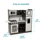 Melissa & Doug Wooden Chef's Pretend Play Toy Kitchen Charcoal