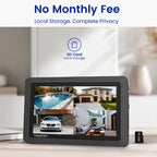 CasaCam Wireless Security Camera Air, 7 inch Monitor, 2 720p Cams, No Fees