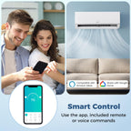 COSTWAY 20K Dual 2 Zone Mini Split AC/Heating System, 23 SEER2 12k+12k BTU