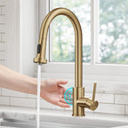 KRAUS Stainless Steel 18 in Touchless Pull Down Kitchen Faucet KSF-1610SFS
