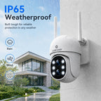 Camcamp Wireless Security Camera System with Monitor, PTZ Plug-in Outdoor