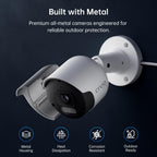 4K PoE Security Camera System, Metal Housing, 2TB HDD NVR, 4-Cam Kit