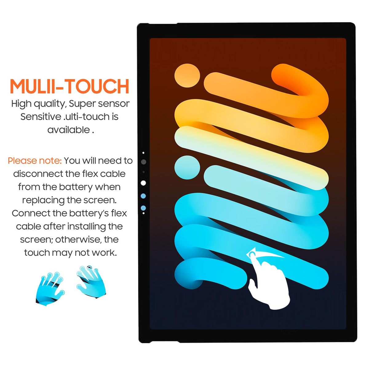 Screen replacement for Microsoft Surface Pro 7 plus 12.3 inches LCD Display Replacement 1960 1961 Touch Screen Digitizer Full Assembly(not fit for pro 7)