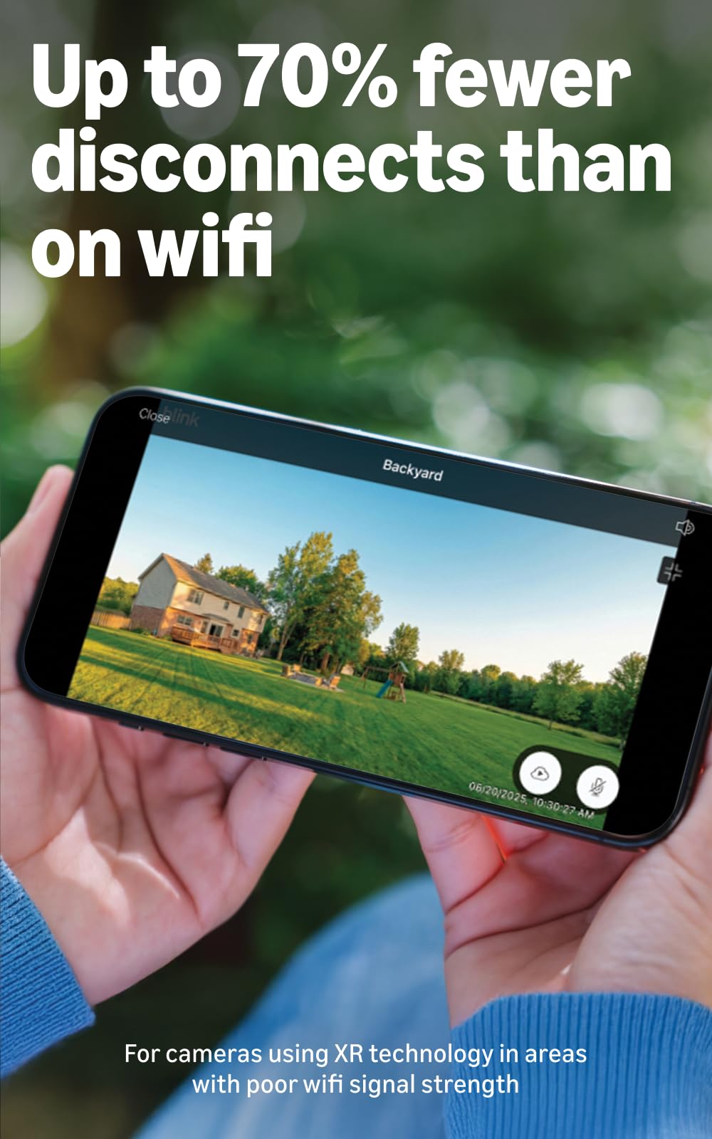 Blink Outdoor XR+ and Wired Doorbell 2K+ — Extended range wireless Outdoor 4 camera and 2K hardwired doorbell. Sync Module XR+ included — 6 camera system + doorbell