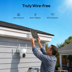 ANNKE 4MP Solar Cameras Outdoor Wireless with 7" LCD Monitor No Monthly Fee