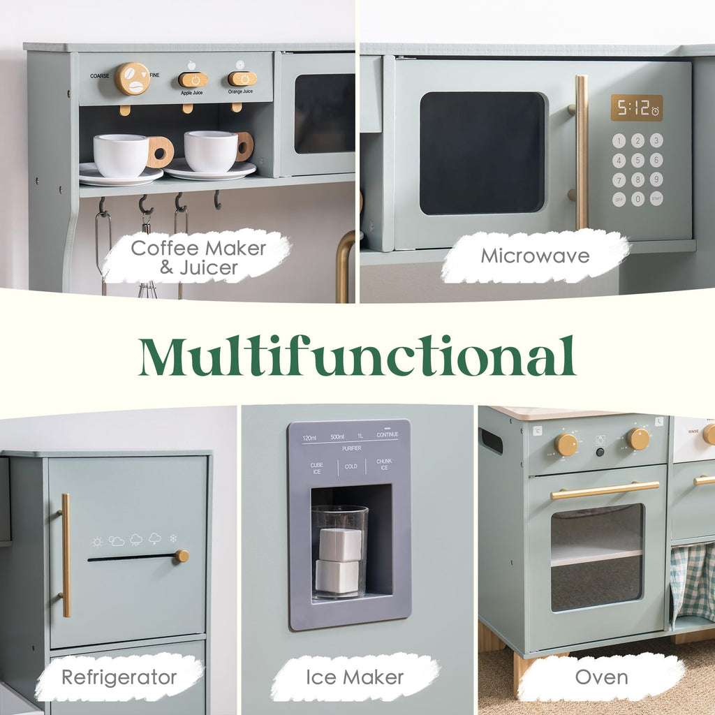 ROBUD Play Kitchen Set, Wooden Play Kitchen