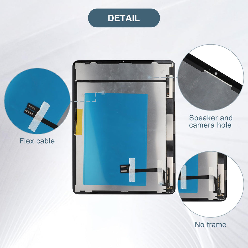 LCD Digital Display Compatible with iPad Pro 12.9 3th 4th A1876 A2014 A1983 A1895 A2069 A2232 A2233 A2229 12.9" LCD Display Touch Screen Assembly with Tools