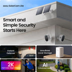 aosu 2K Solar Security Cameras Wireless Outdoor System, 6-Cam-Kit