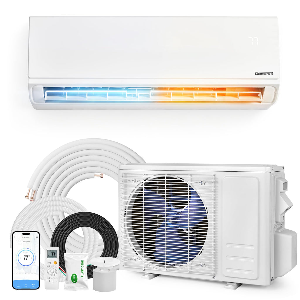 Domanki 12000BTU Mini Split AC/Heating System,Wall Mounted Air Conditioner