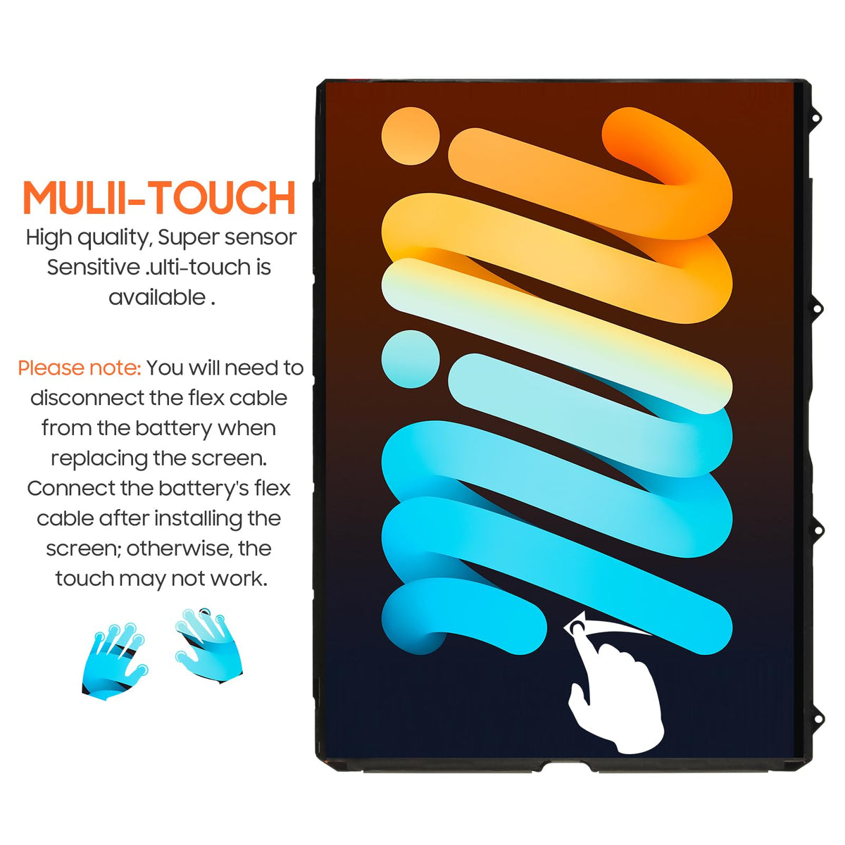 Screen Replacement for iPad 10 10th Gen 2022 A2696 A2757 A2777 10.9“ LCD LED Panel Display Repair Parts Kit,with Screen Protector and Tools(Only LCD,Not Include Touch Digitizer)