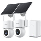 aosu D1 Max, 4-Cam Kit, 4K Solar Security Cameras System Wireless Outdoor