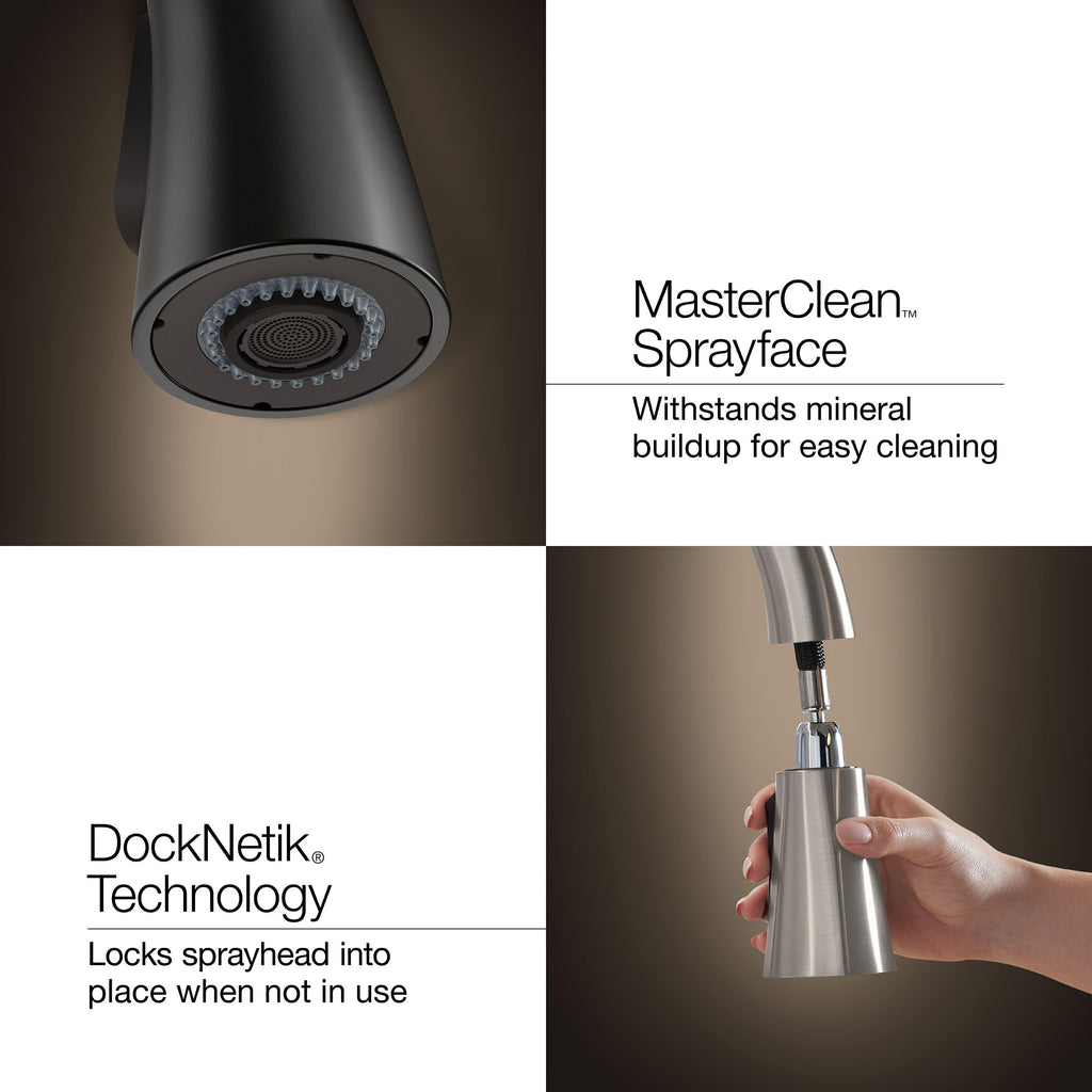KOHLER Simplice Kitchen Sink Faucet w Pull Down Sprayer, Vibrant Stainless