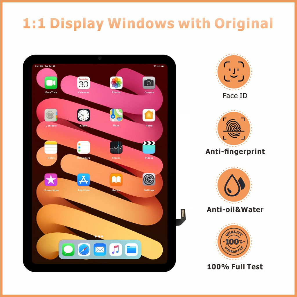 ZTR for iPad mini 7 7th 8.3" 2024 LCD Screen Replacement LCD Display for A2993 A2995 A2996 Digitizer Assembly and Glass Touch Digitizer Premium Repair Kit