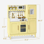 Best Choice Products Deluxe Kids Cottage Play Kitchen for Toddlers, Butter